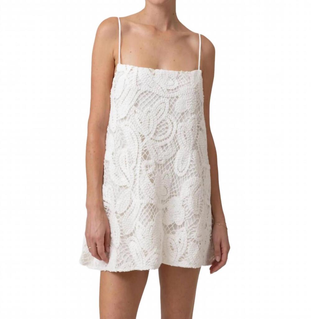 NEW LINE AND DOT la dolce lace top in white